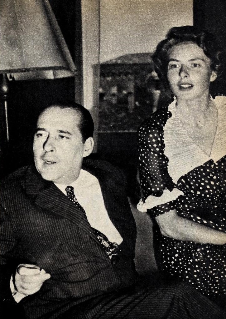 Roberto Rossellini and Ingrid Bergman photographed together in January 1953