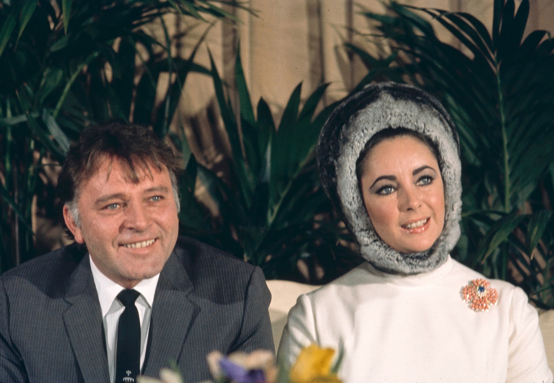 Richard Burton and Elizabeth Taylor photographed together in New York City in 1971
