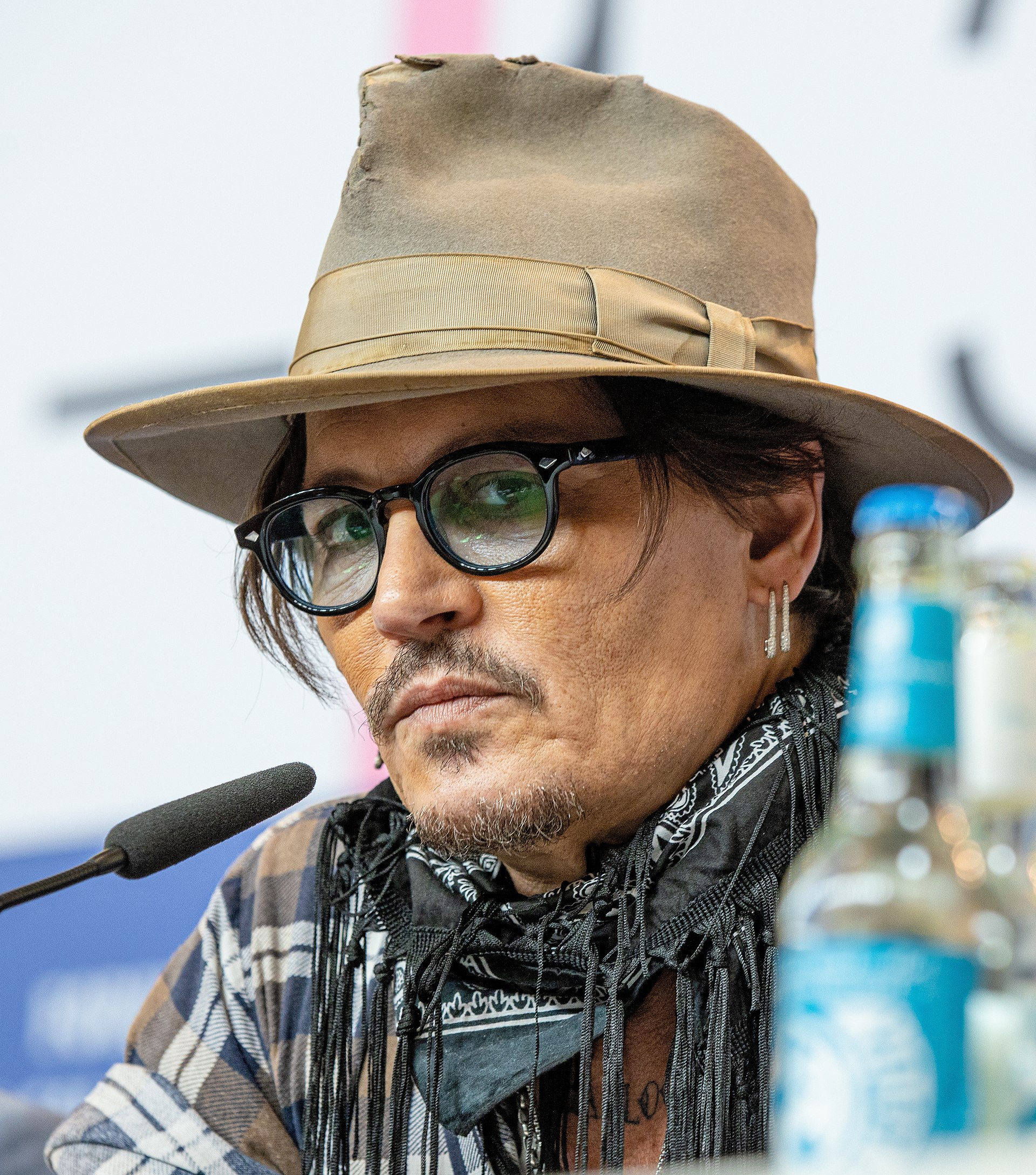 Johnny Depp photographed at a film festival in 2020