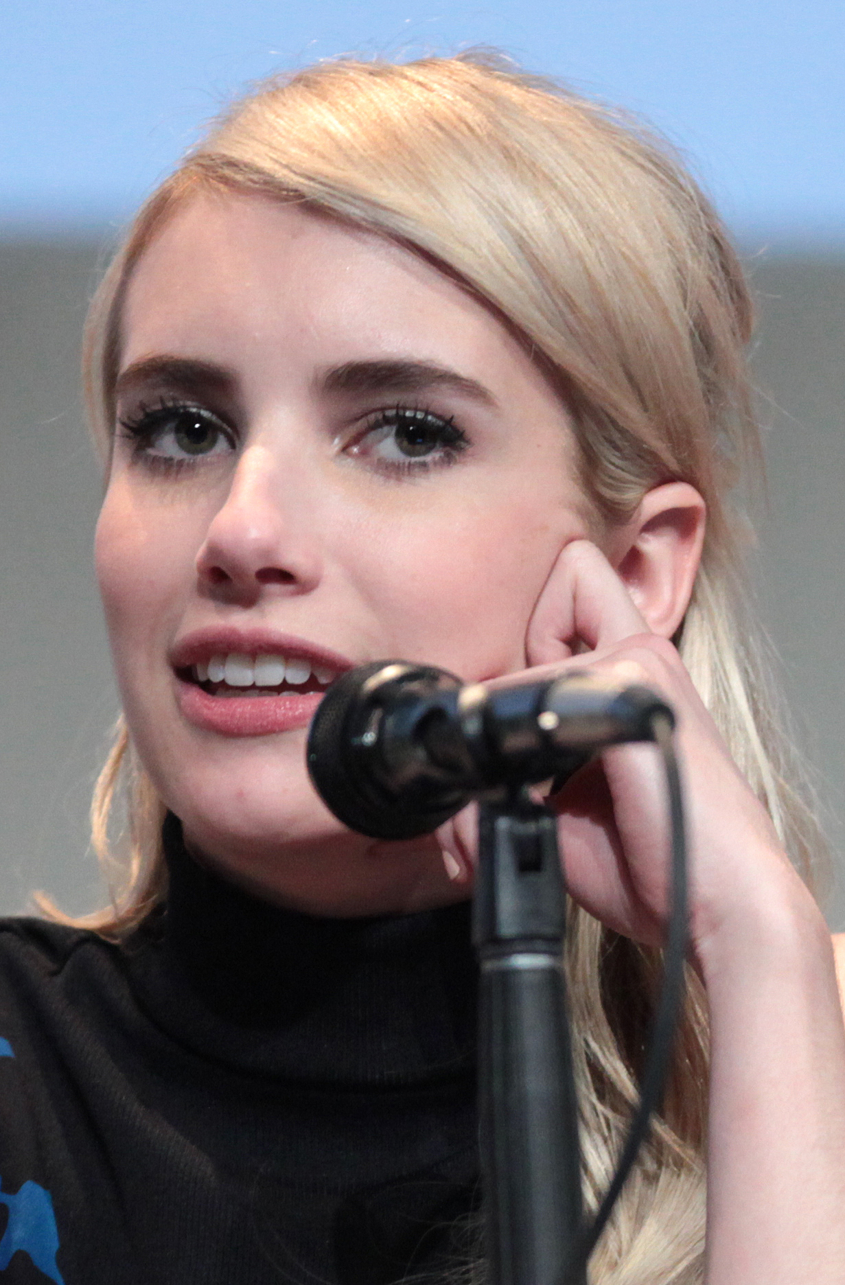 Emma Roberts photographed at San Diego Comic-Con in 2015
