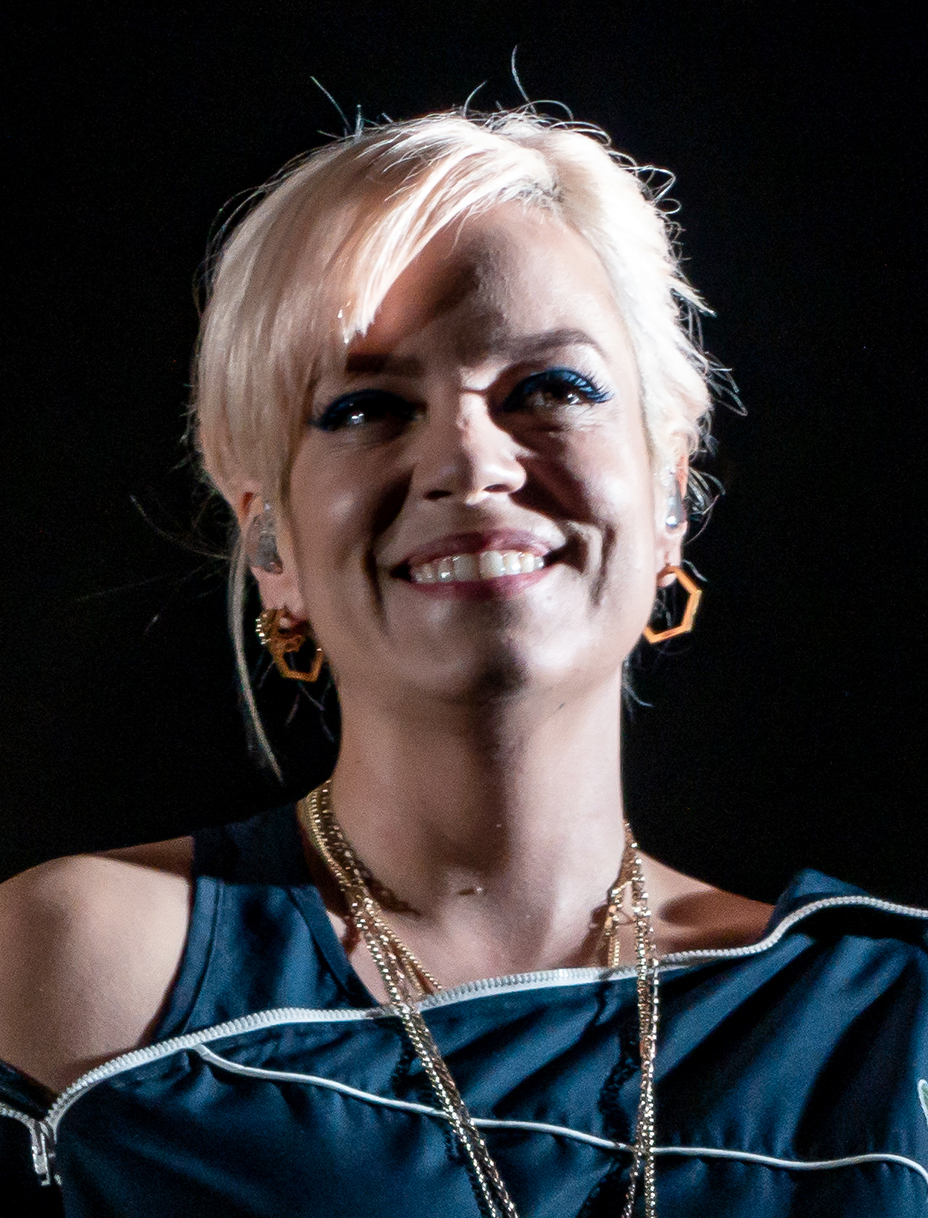 Lily Allen performing at the El Rey Theatre in Los Angeles in 2018