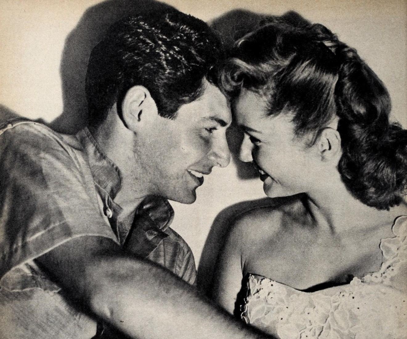 Eddie Fisher and Debbie Reynolds photographed together in 1955