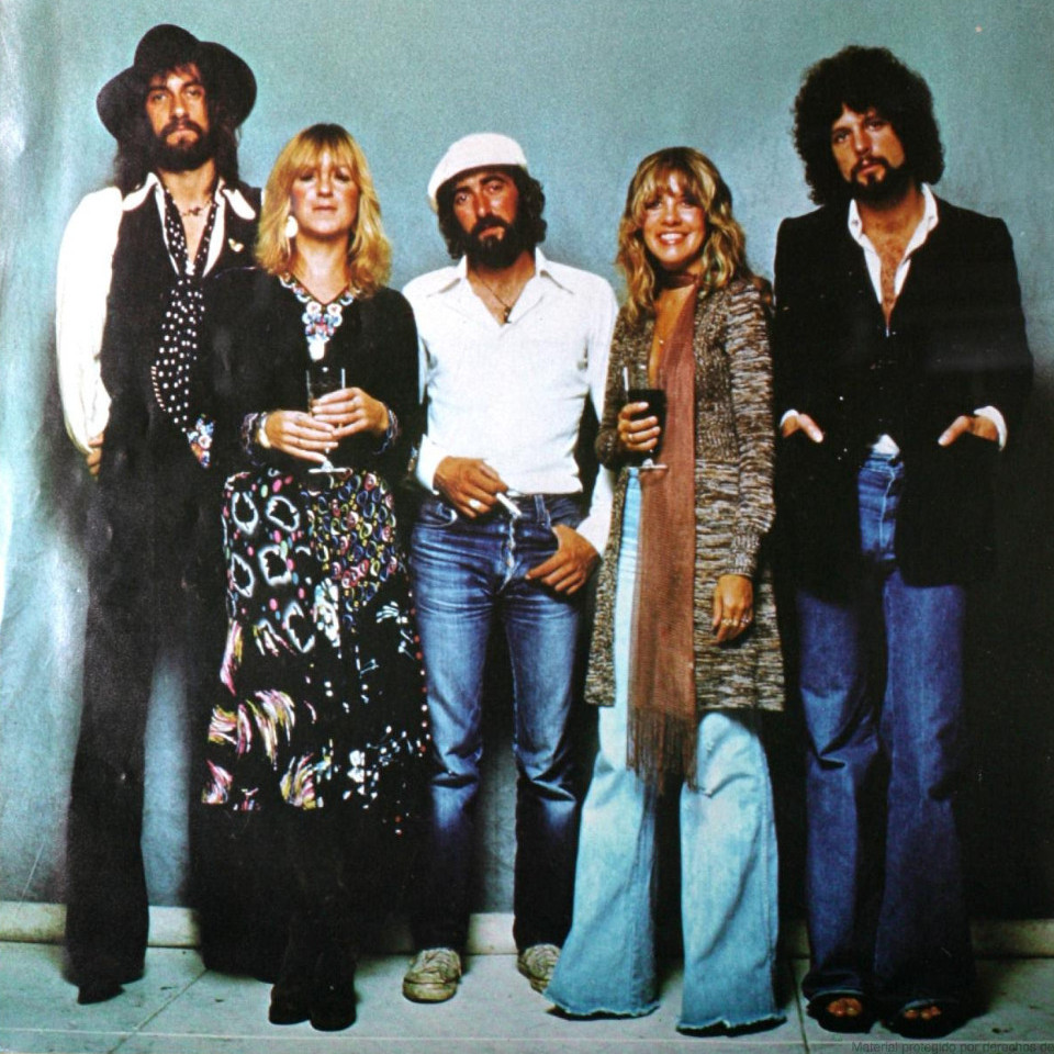 Fleetwood Mac photographed as a five-piece band in 1977