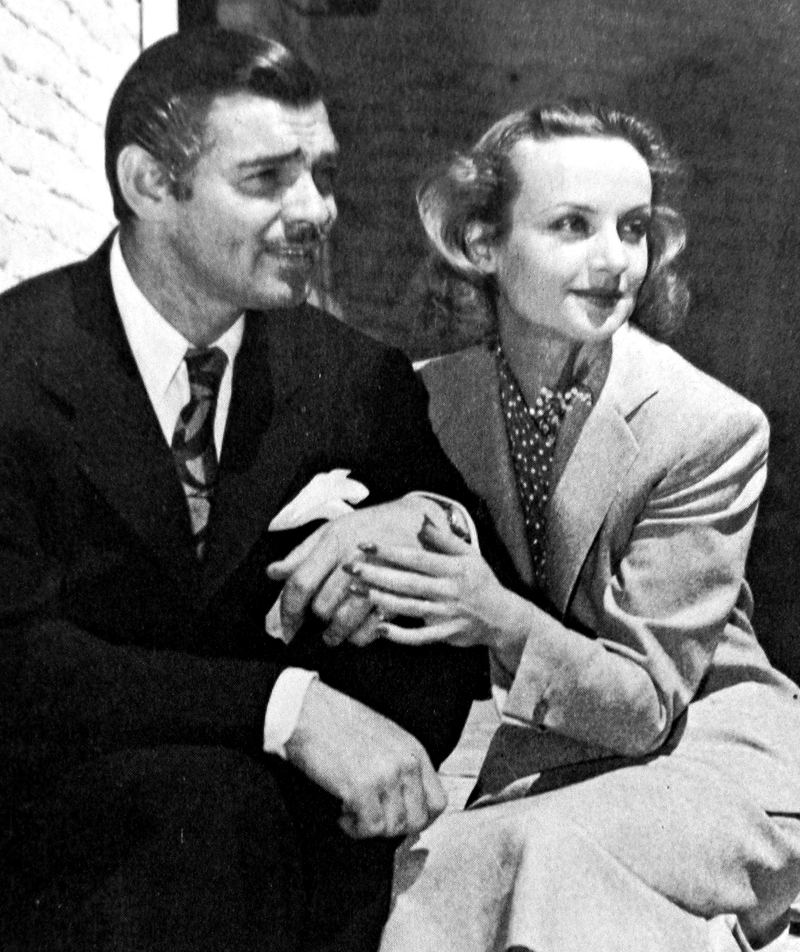 Studio publicity photograph of Clark Gable and Carole Lombard in 1939