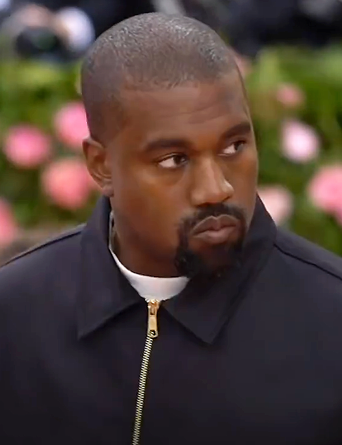 Kanye West photographed at the Met Gala in May 2019