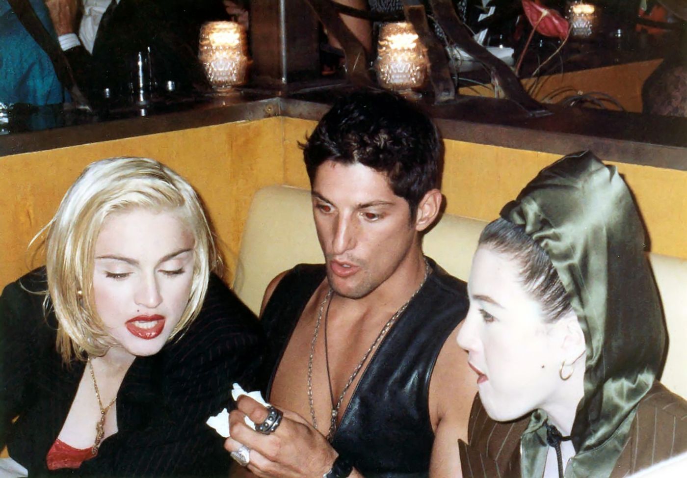 Madonna performing on the Blond Ambition World Tour in September 1990