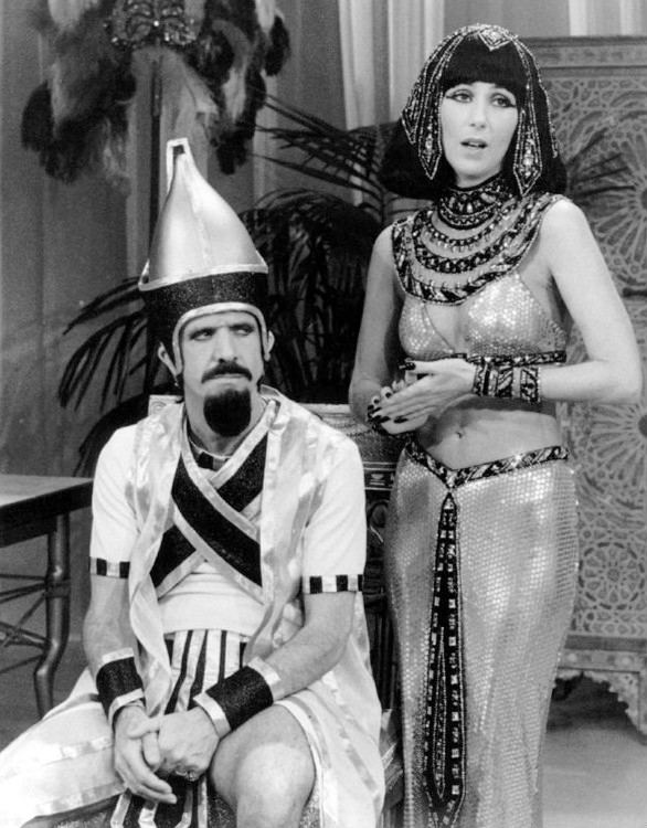Sonny Bono and Cher in a 1977 CBS publicity photograph for the revived Sonny & Cher Show
