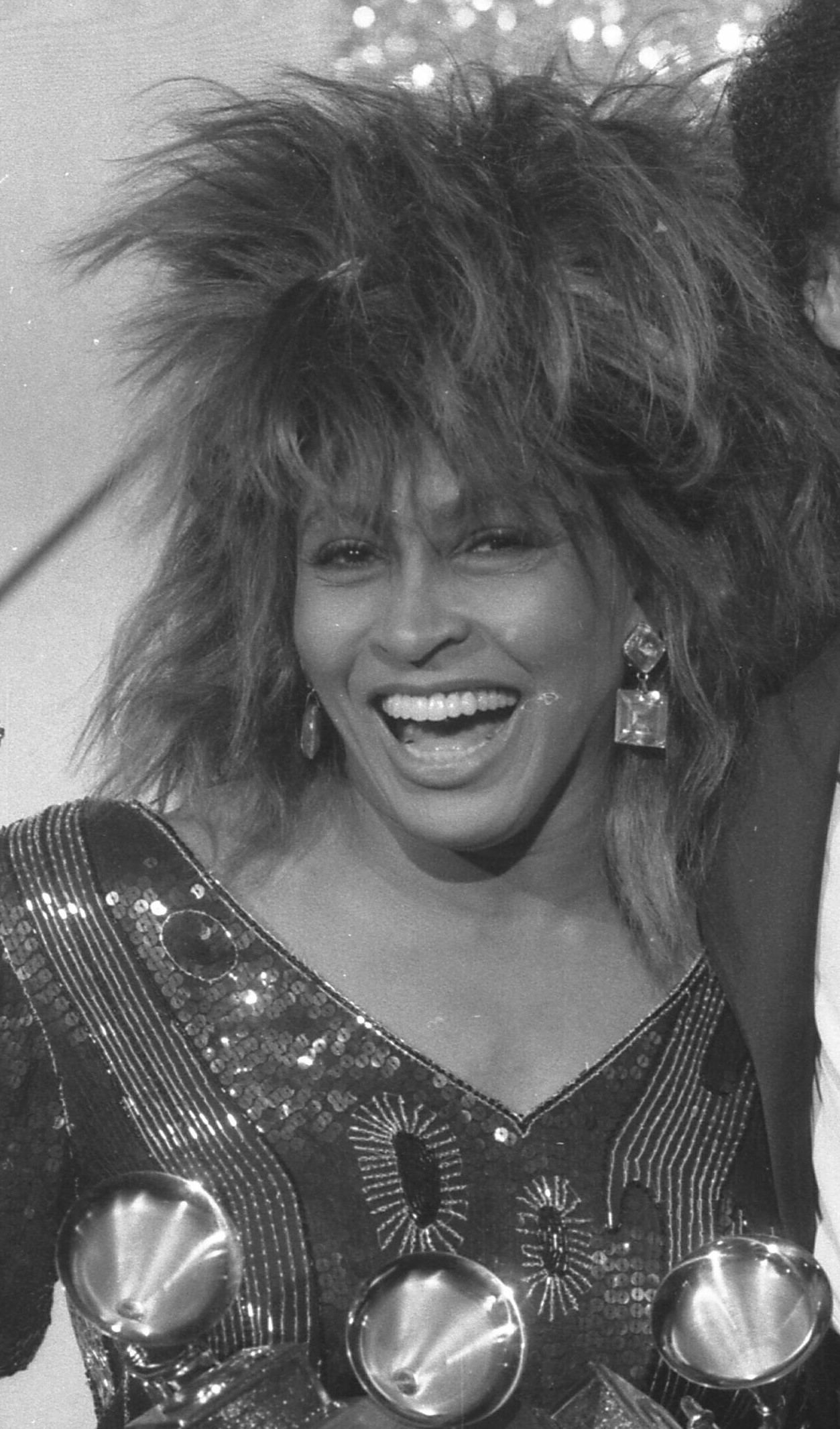 Tina Turner performing solo in 1985 during the Private Dancer era
