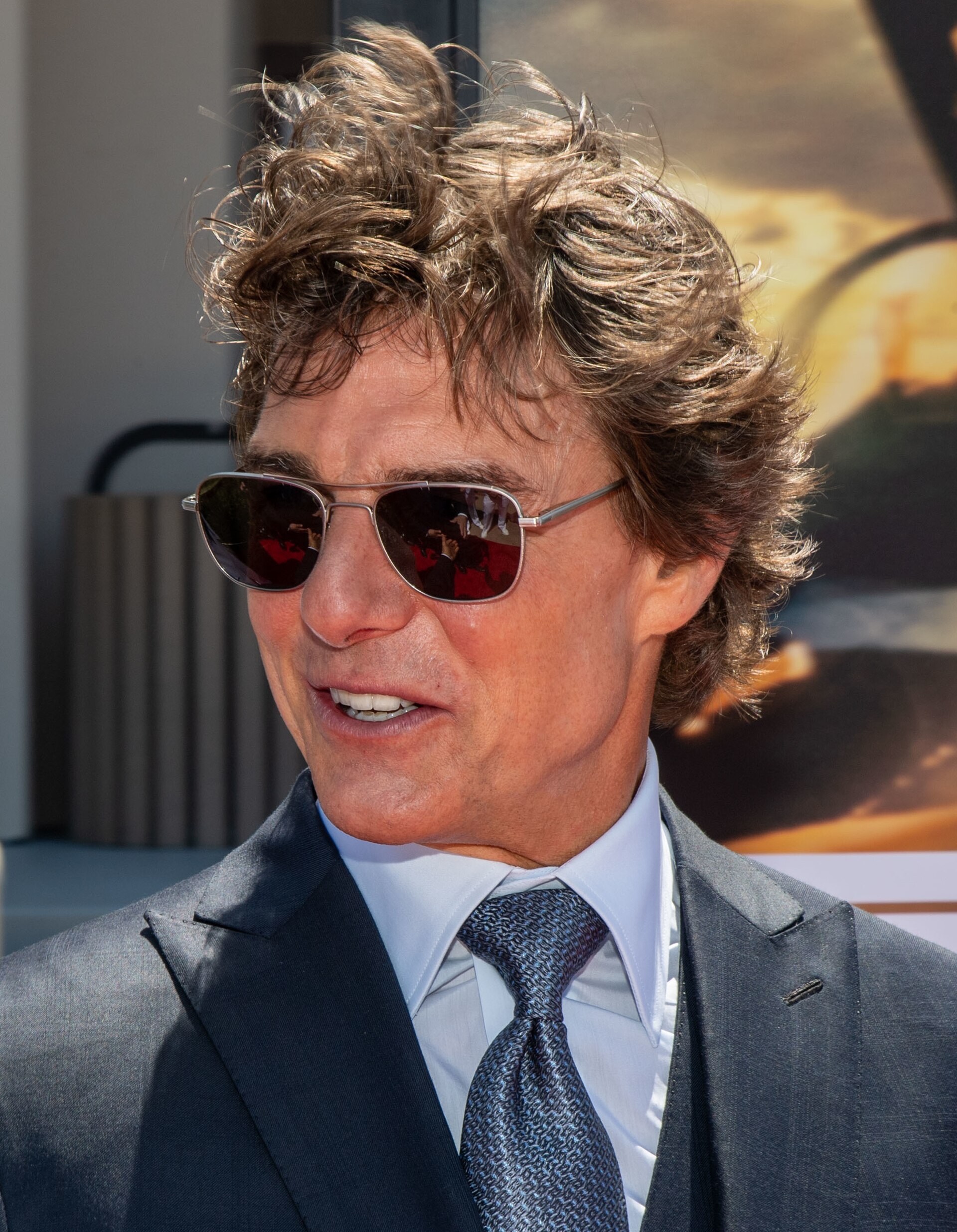 Tom Cruise photographed at a US Navy event in May 2022